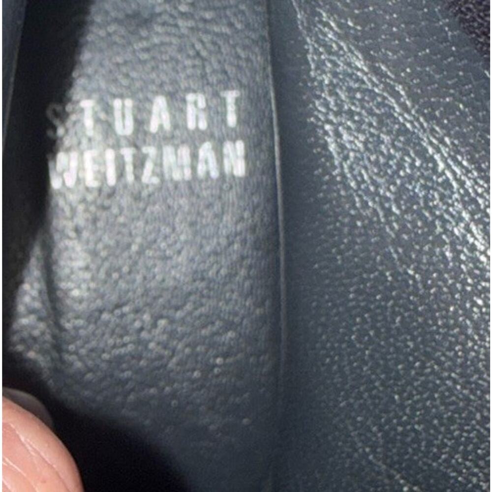 STUART WEITZMAN Woman’s Black Flat Leather Booties Made in Spain Size 9.5 M - Picture 6 of 15